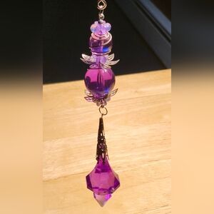 Elegant Purple Resin Suncatcher Ornament